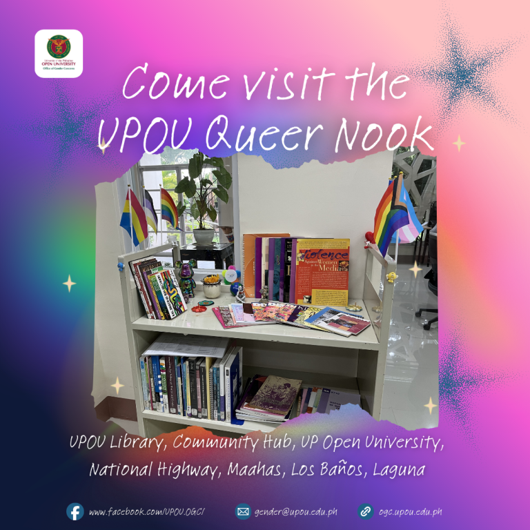 Come visit the UPOU Queer Nook at the UPOU Library at the Community Hub